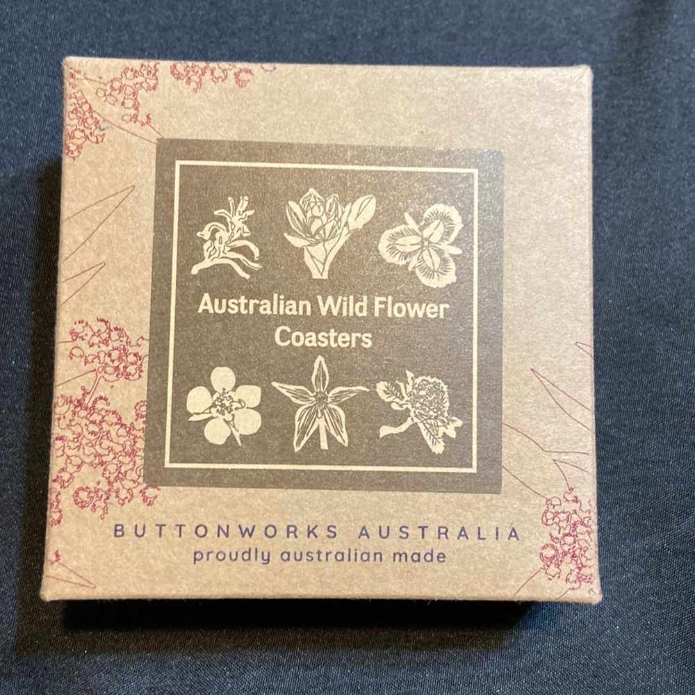 Australian wild Flower wooden Coasters